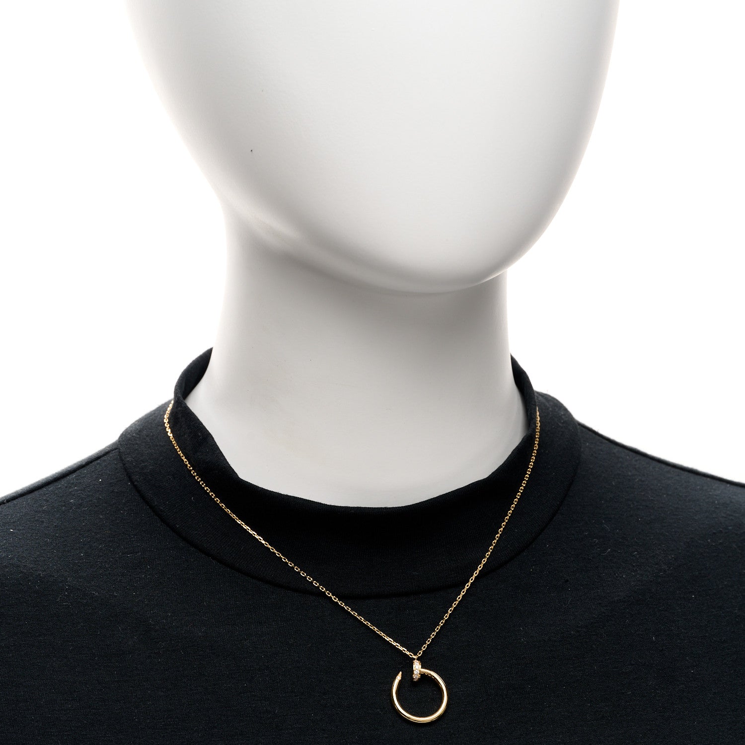Cartier 18K Yellow Gold Diamond Juste Un Clou Pendant Necklace 2 of 5