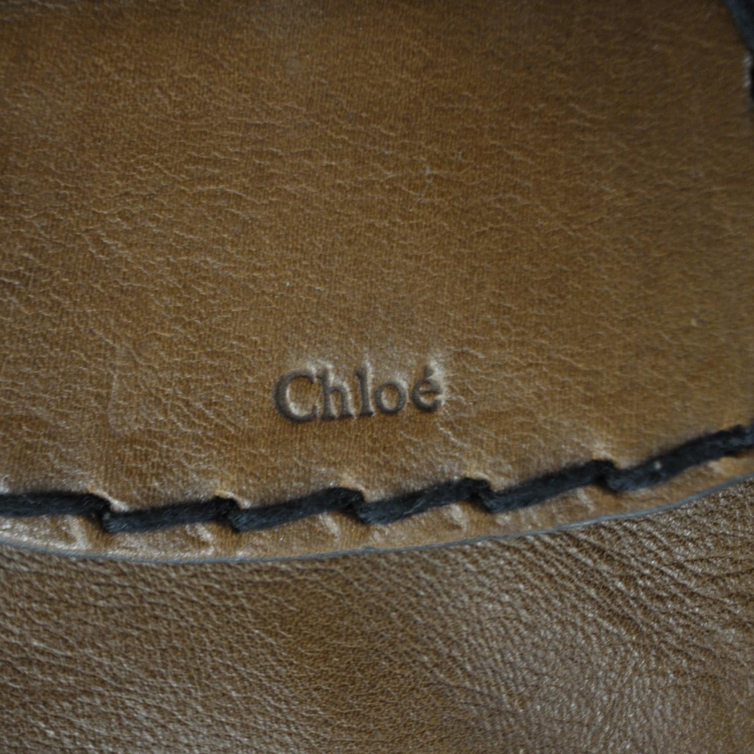 Chloe Leather Edith Satchel Brown 8 of 9