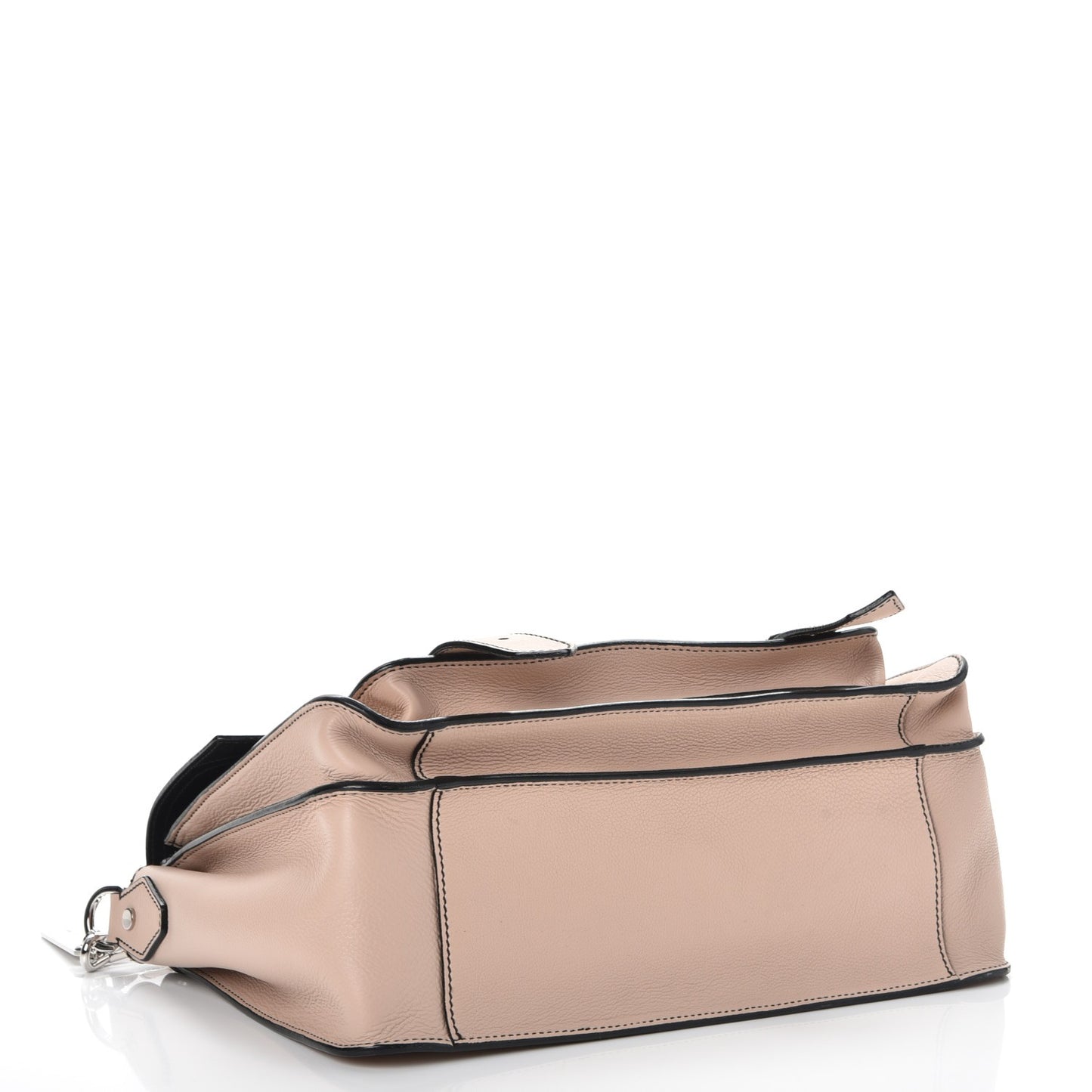Grained Calfskin Medium Contrast Stitch PS1 Satchel Sand