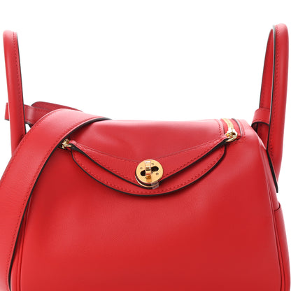 Hermes Swift Mini Lindy 20 Rouge De Coeur 7 of 9