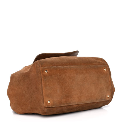 Chanel Suede Accordion Flap Brown 4 of 12