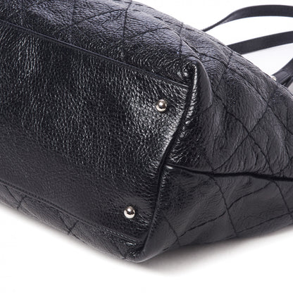 Chanel Glazed Calfskin Large On The Road Tote Black 5 of 10