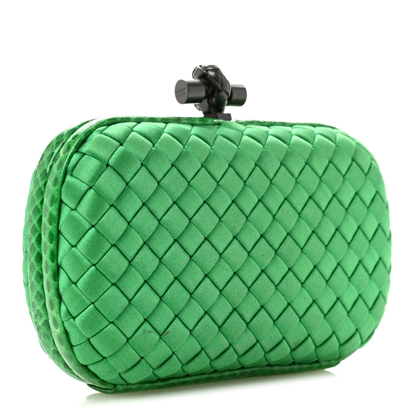 Satin Intreccio Impero Ayers Knot Clutch Parakeet