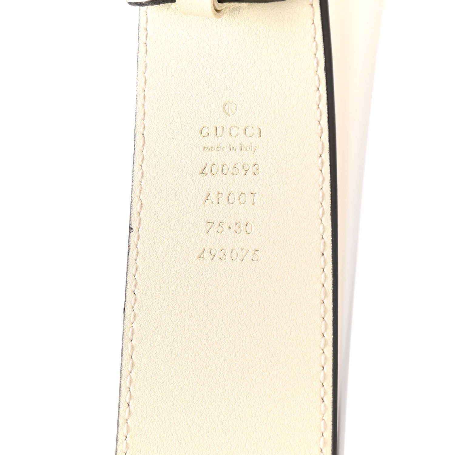 Gucci Calfskin Double G 40mm Belt 75 30 Mystic White 5 of 8