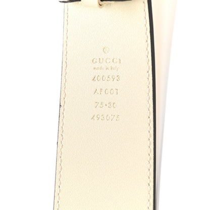 Gucci Calfskin Double G 40mm Belt 75 30 Mystic White 5 of 8