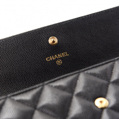 Chanel Caviar Quilted Large Boy Gusset Flap Wallet Black 6 of 9