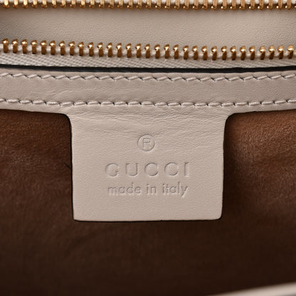 Gucci Calfskin Floral Medium Sylvie Top Handle Bag Off White 6 of 12