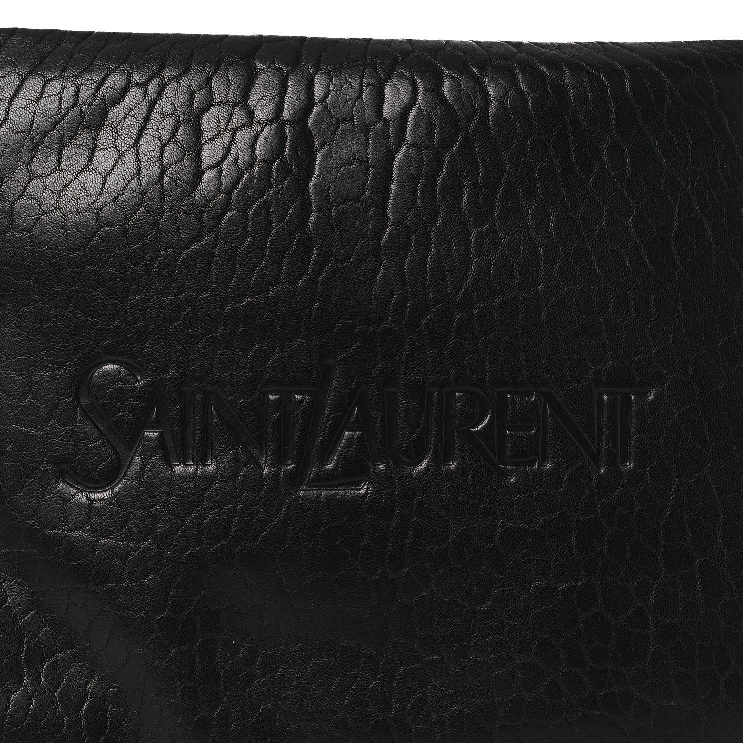 Saint Laurent Calfskin Large Puffy Pouch Black 8 of 11