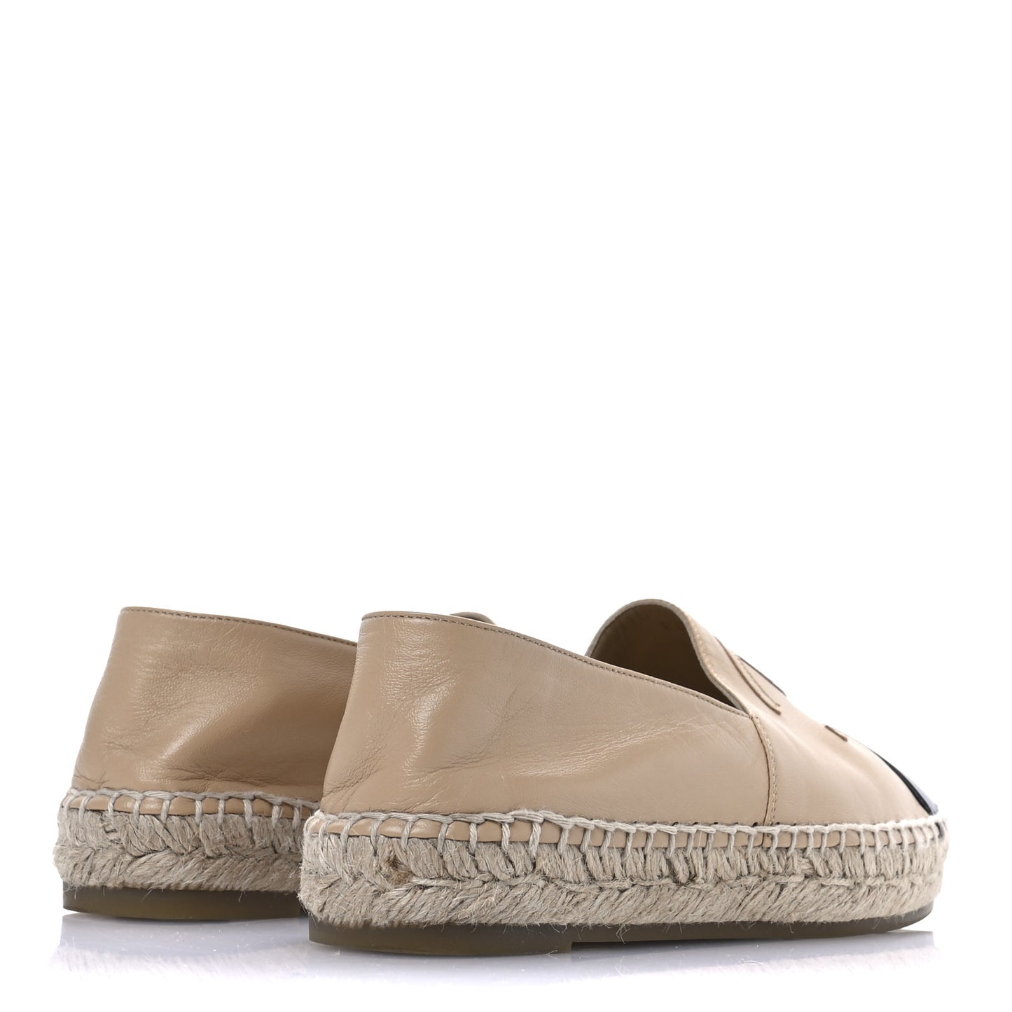Lambskin CC Espadrilles 37 Beige Black