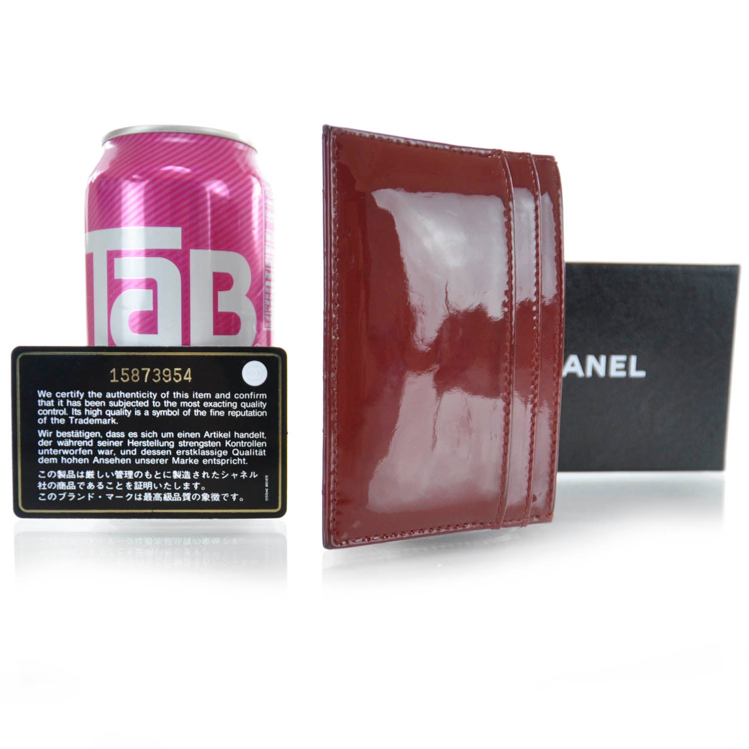 Chanel Brilliant Patent Card Holder Red 2 of 7