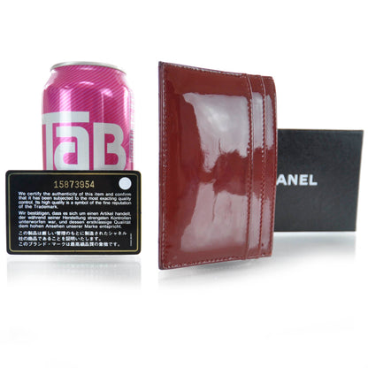 Chanel Brilliant Patent Card Holder Red 2 of 7