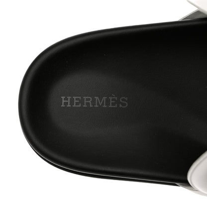 Hermes Suede Goatskin Nappa Extra Sandals 40 White Gold 7 of 9