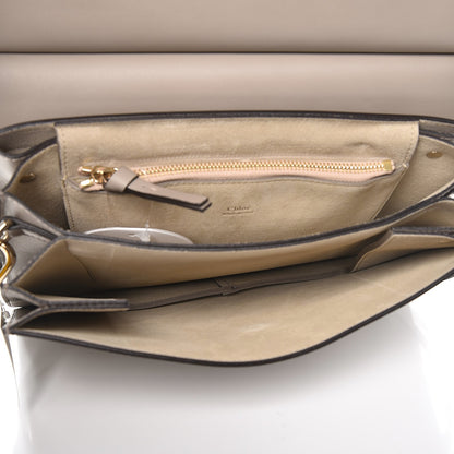 Chloe Calfskin Suede Medium Faye Shoulder Bag Motty Grey 5 of 7