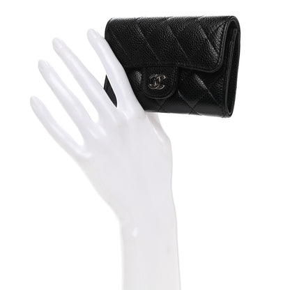 Chanel Caviar Quilted Flap Card Holder Black 2 of 8
