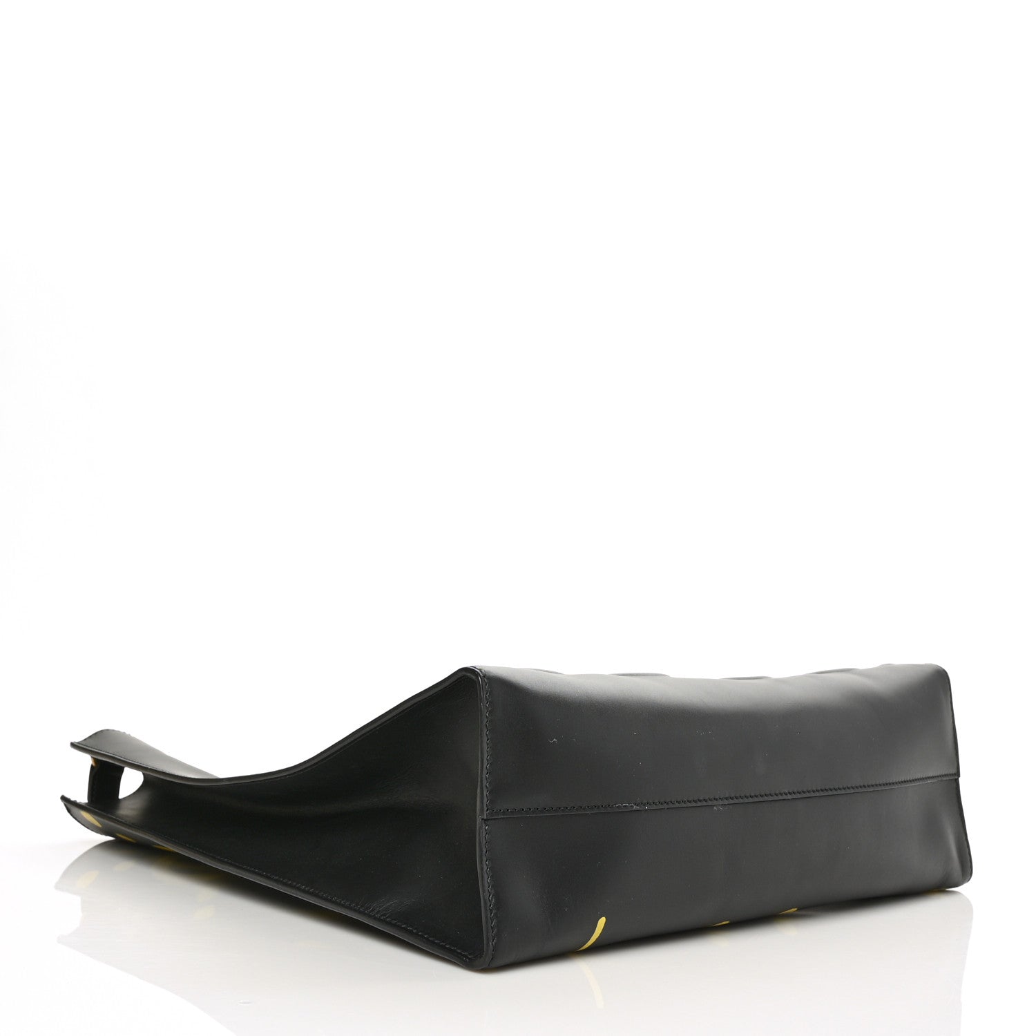 Gucci Calfskin GucciGhost Real Medium XL Tote Black Yellow 4 of 8