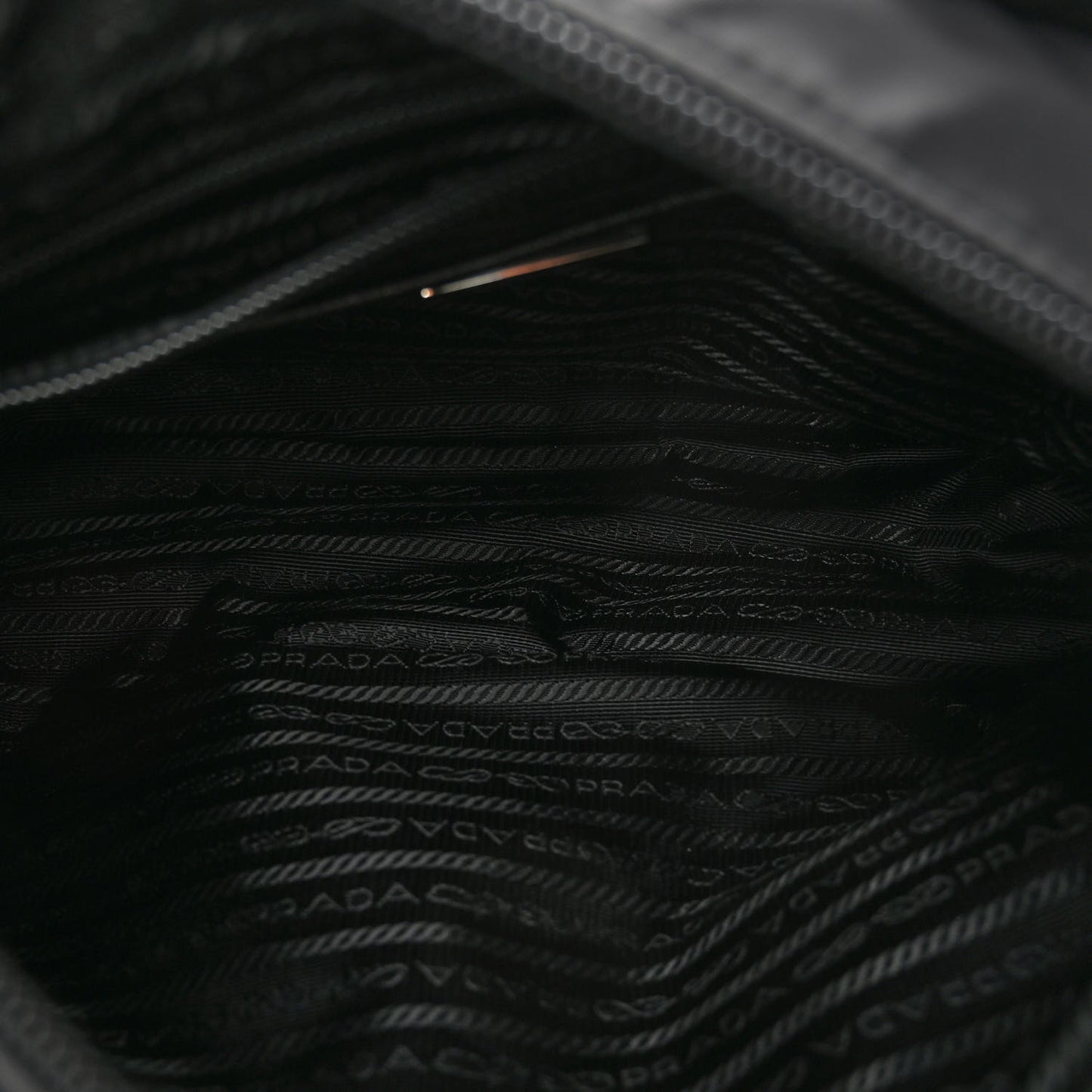 Re-Nylon Vela Saffiano Pocket Single Buckle Messenger Shoulder Bag Black