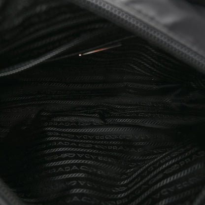 Prada Re-Nylon Vela Saffiano Pocket Single Buckle Messenger Shoulder Bag Black 5 of 9
