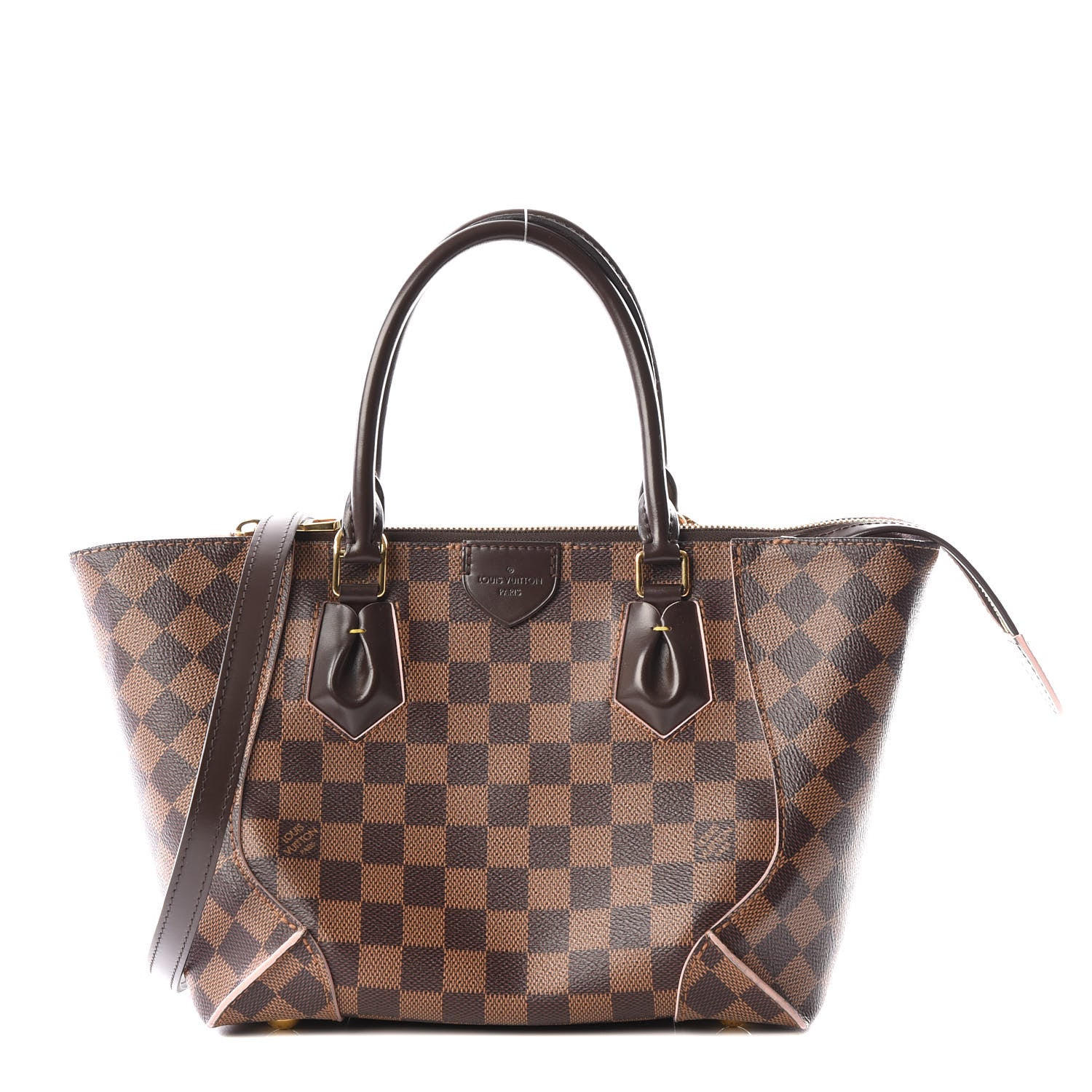 Louis Vuitton Damier Ebene Caissa Tote PM Rose Ballerine 1 of 12