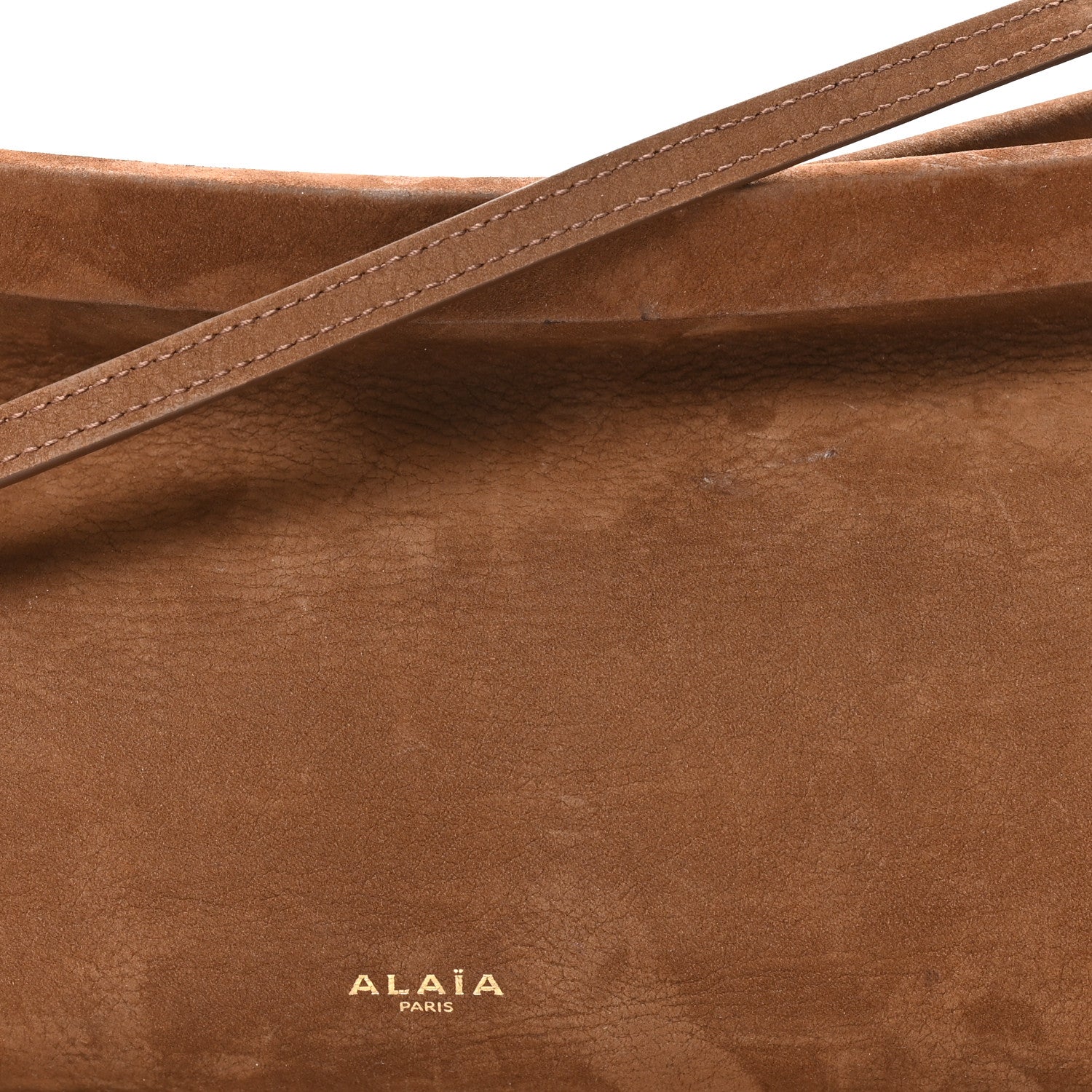 Alaia Nubuck Medium Le Click East West Bag Umber 7 of 9