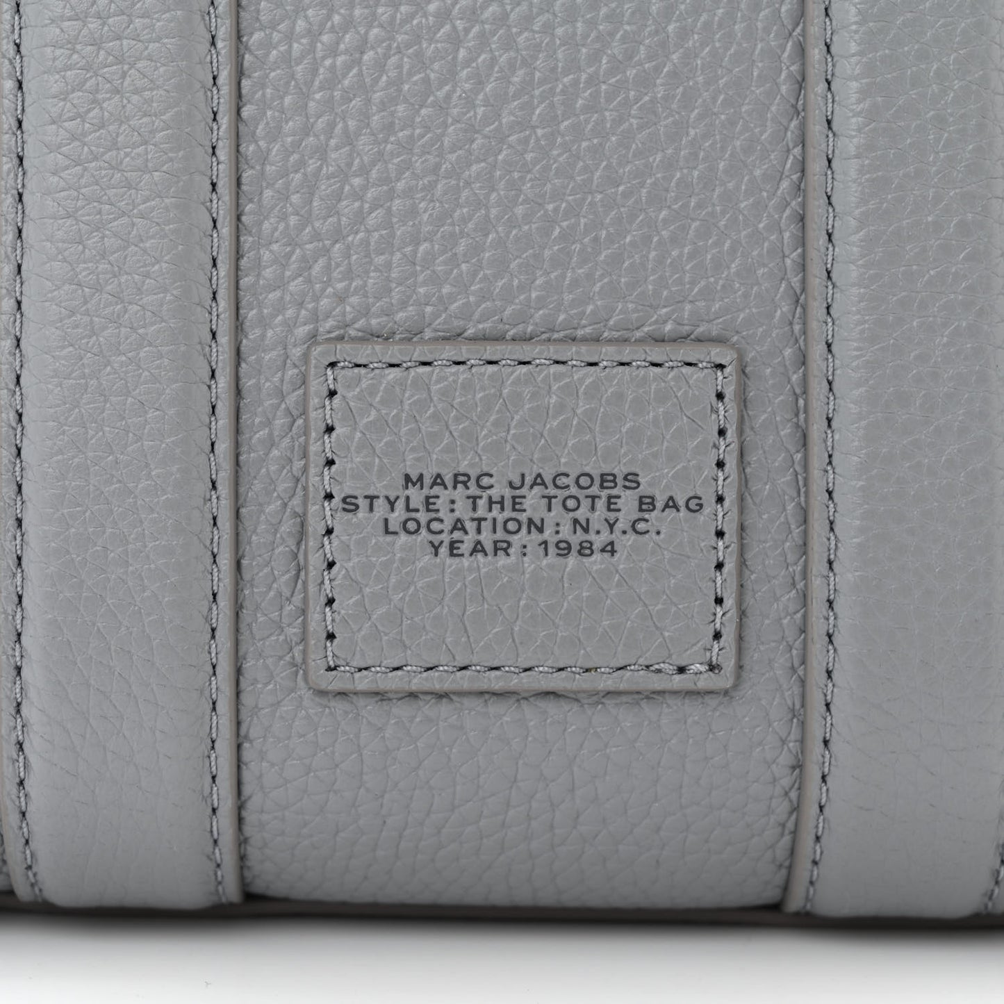 Grained Calfskin Mini The Tote Bag Grey