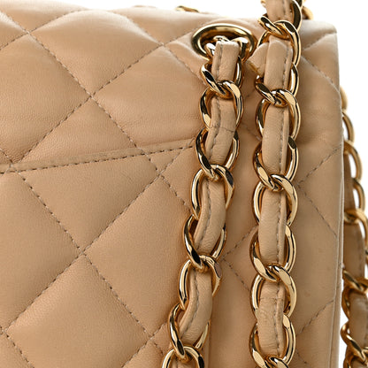 Chanel Lambskin Quilted Jumbo Double Flap Light Beige 12 of 12