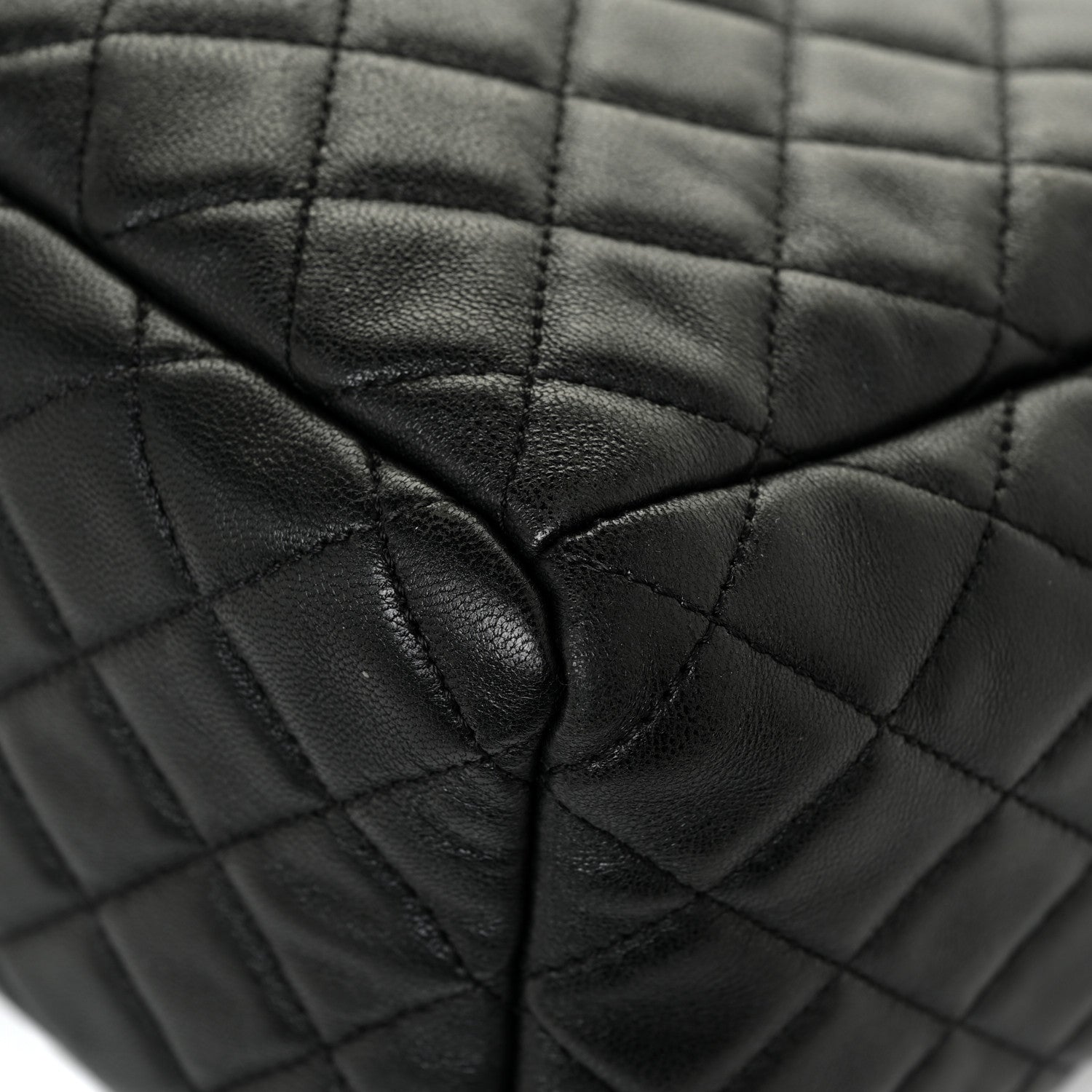 Chanel Lambskin Quilted Mini CC Chain Bucket Bag Black 13 of 16
