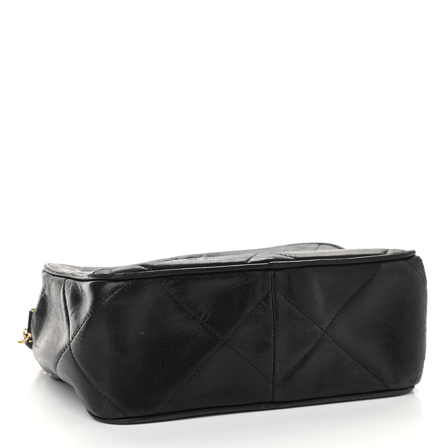 Lambskin Quilted CC Tassel Camera Case Black