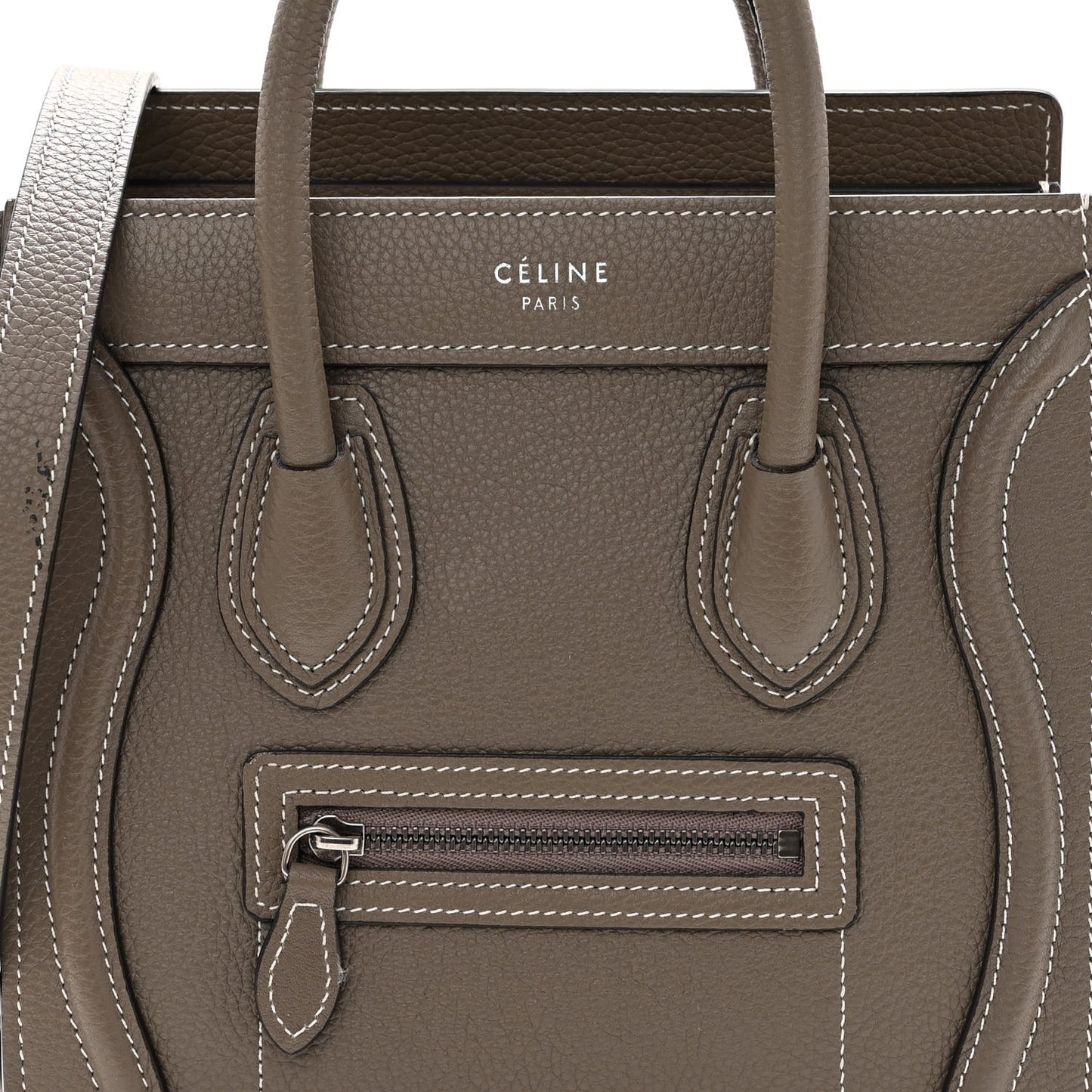 Drummed Calfskin Nano Luggage Souris
