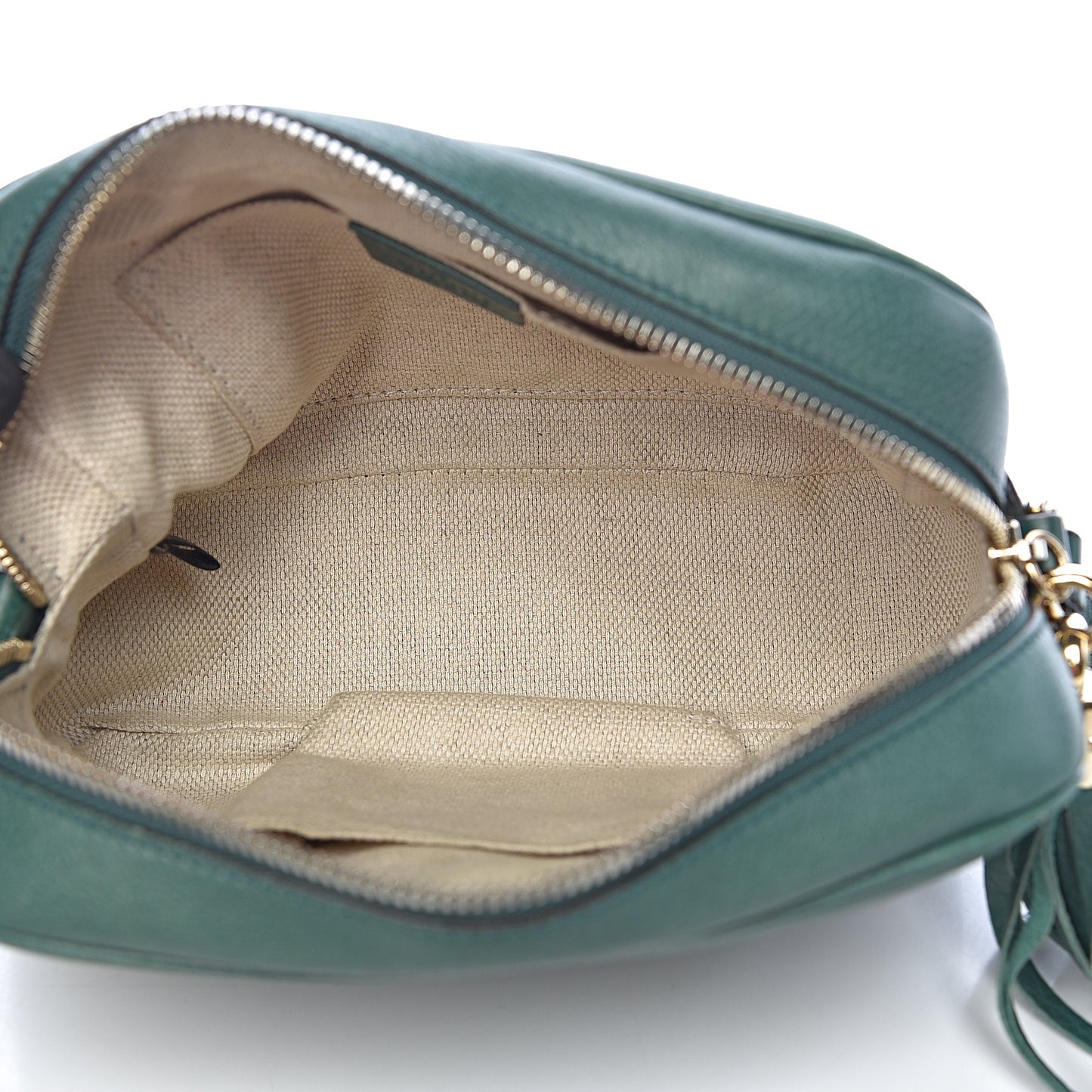 Pebbled Calfskin Small Soho Disco Bag Emerald Green