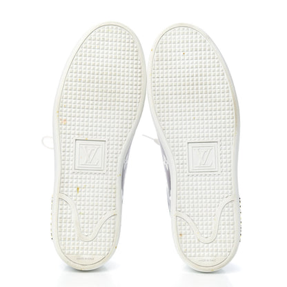 Louis Vuitton Calfskin Monogram Frontrow Sneakers 38 White Black 5 of 9