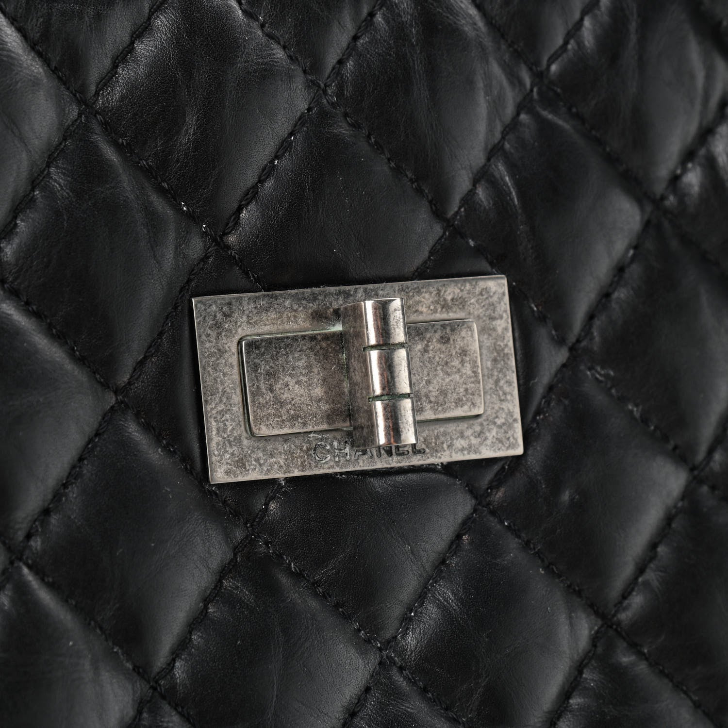 Chanel Aged Calfskin Reissue 2.55 Small Tote Black 12 of 14