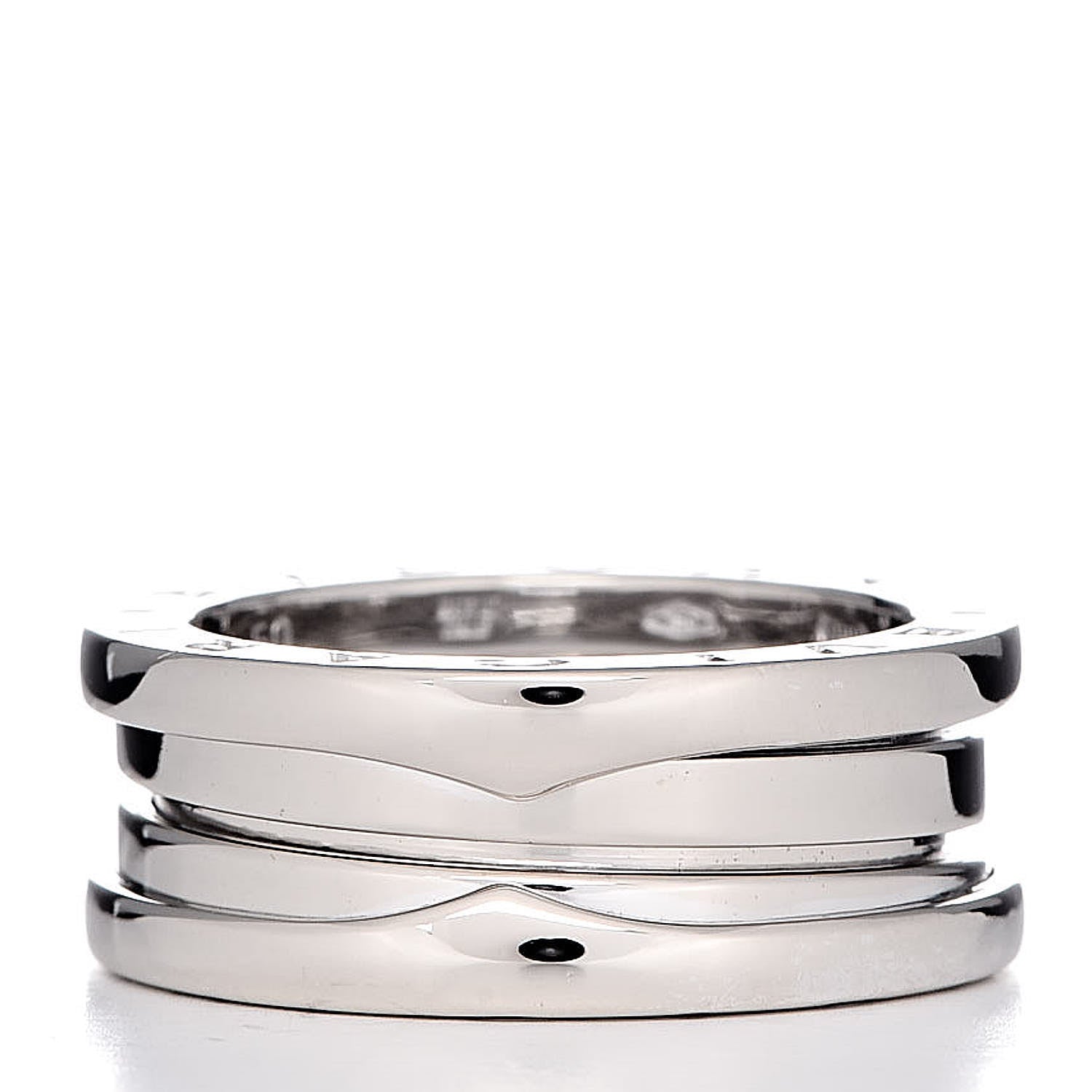 Bulgari 18K White Gold B.Zero1 Two-Band Ring 50 5.25 4 of 7