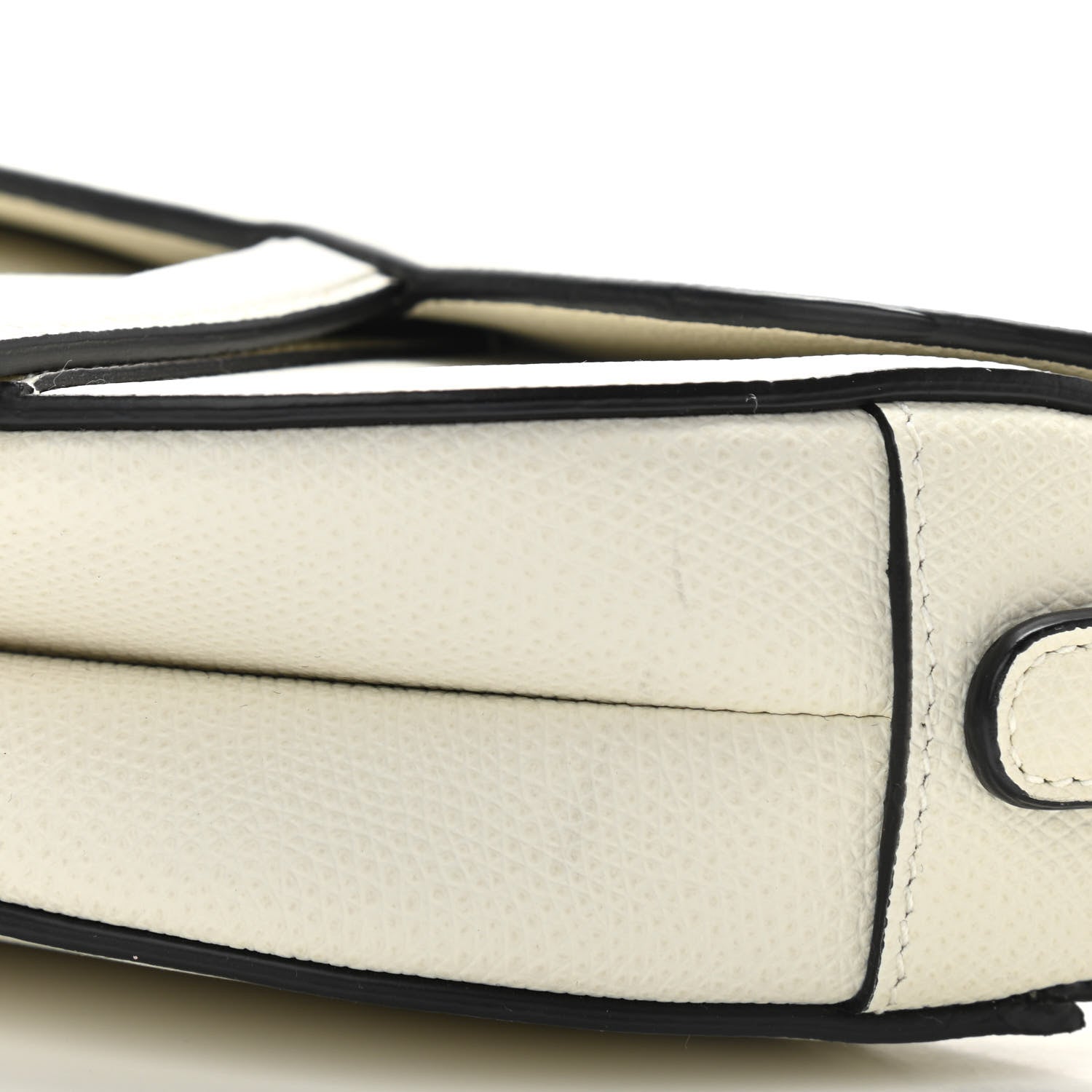 Christian Dior Grained Calfskin Mini Saddle Bag White 10 of 10