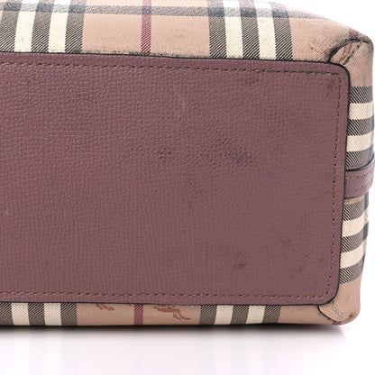 Burberry Grainy Calfskin Haymarket Check Medium Reversible Tote Dusty Pink 10 of 20