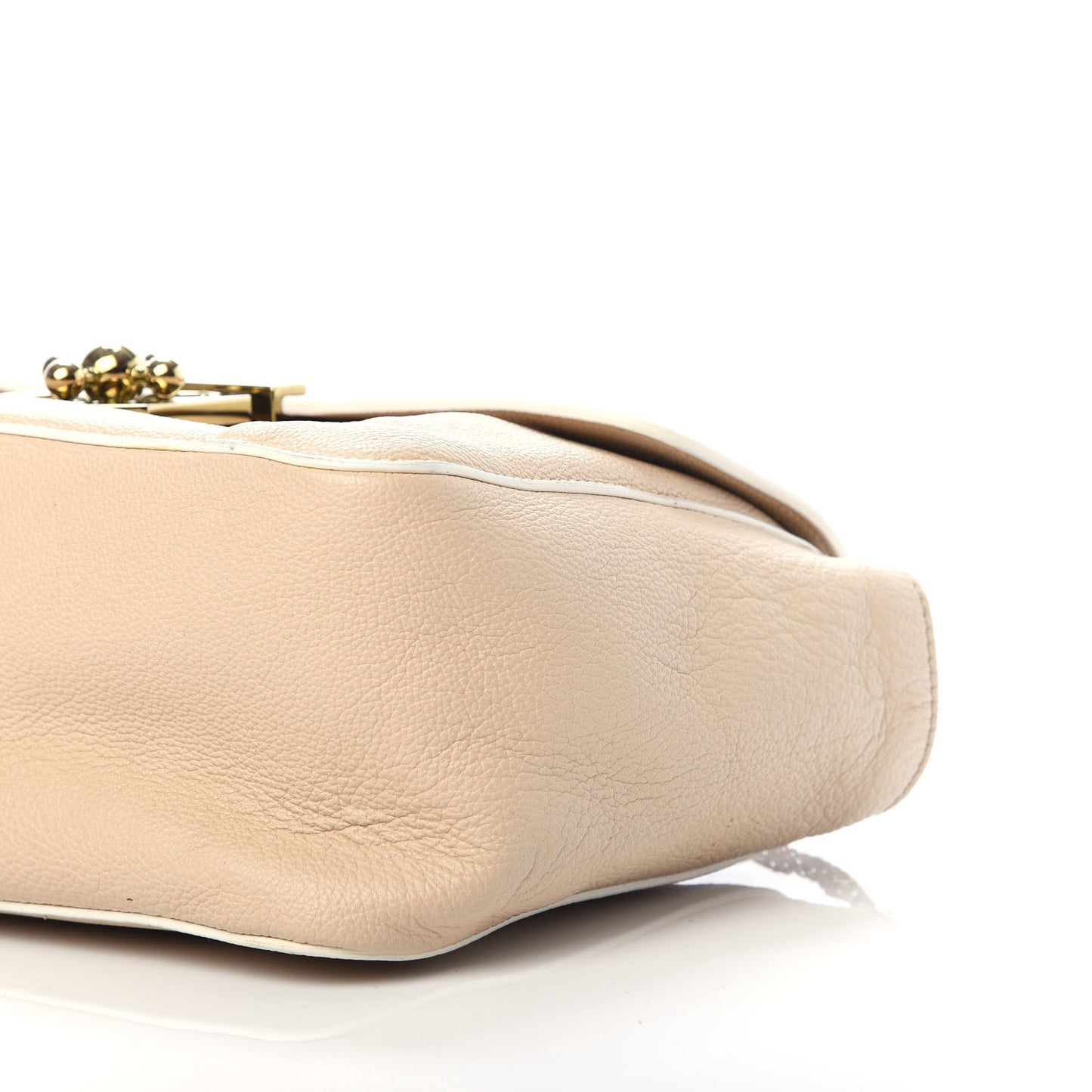 Goatskin Medium Elsie Shoulder Bag Biscotti Beige