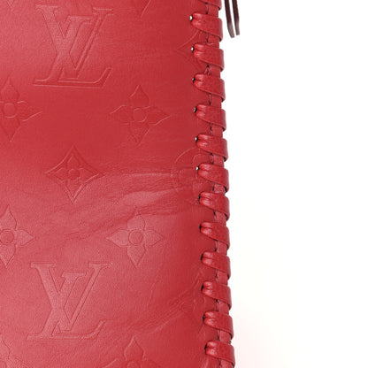 Louis Vuitton Monogram Cuir Plume Very Zipped Tote Rubis 9 of 13