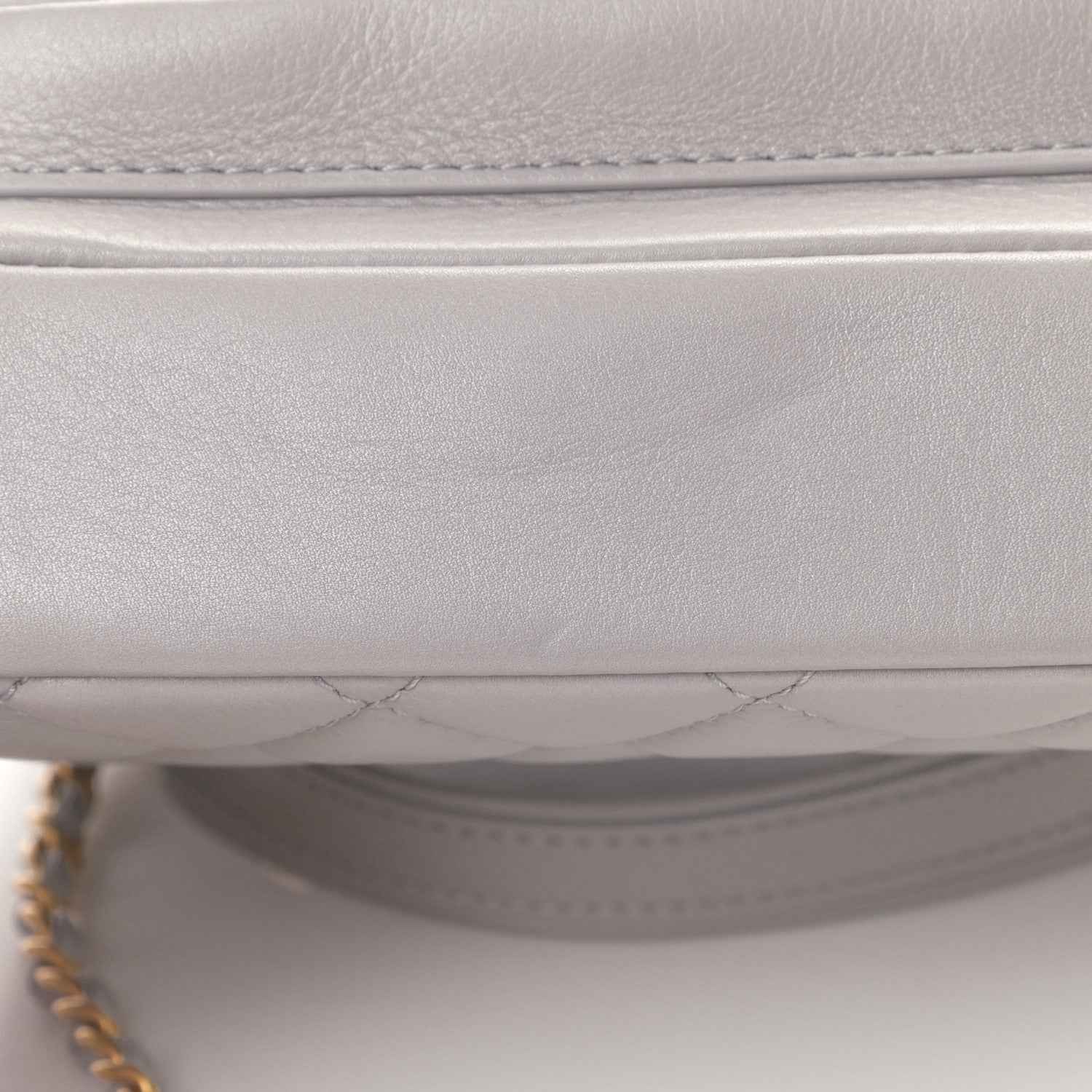 Chanel Calfskin Quilted Top Handle Flap Light Grey 12 of 12