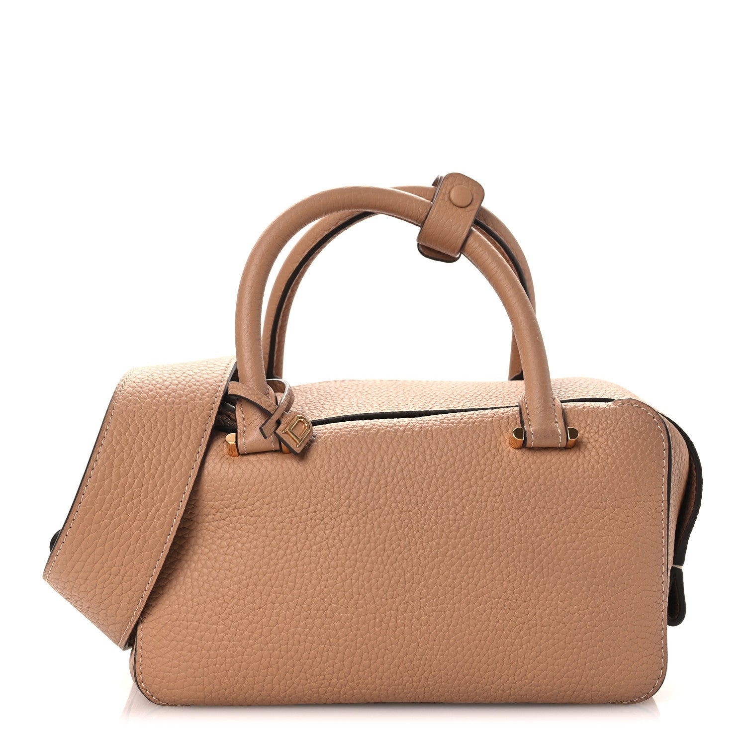 Delvaux Taurillon Soft Mini Cool Box Satchel Latte 1 of 11