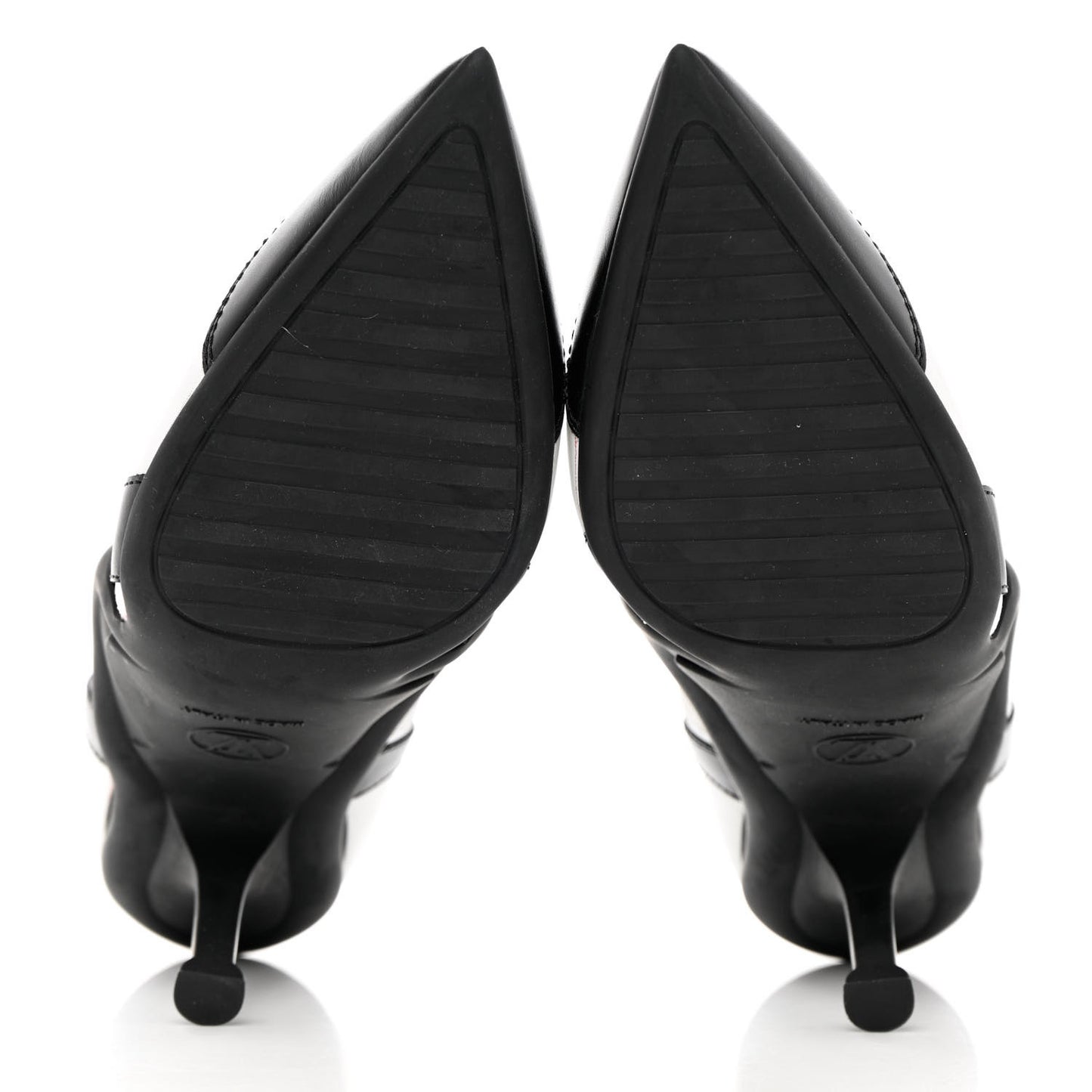Lambskin Archlight Pumps 37 Black White