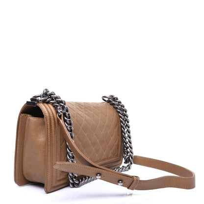Chanel Caviar Quilted Medium Boy Flap Camel 3 of 15