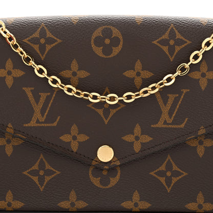 Louis Vuitton Monogram Pochette Felicie Chain Wallet Fuchsia 10 of 13