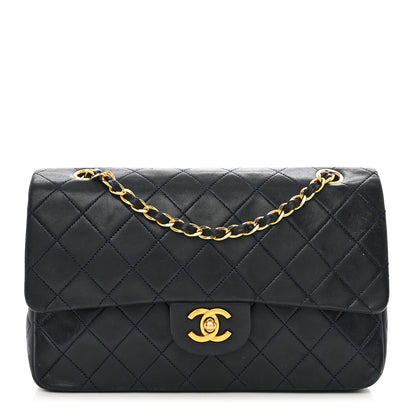 Chanel Lambskin Quilted Small Double Flap Navy 1 of 14
