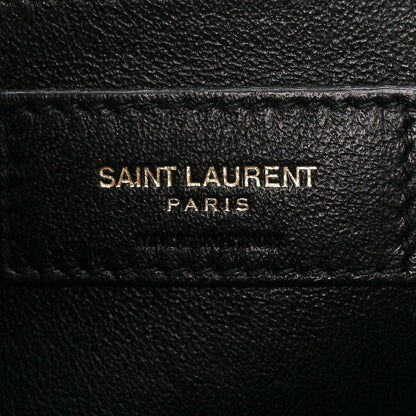 Saint Laurent Grain De Poudre Textured Mixed Matelasse Medium Triquilt Monogram Satchel Dark Beige 7 of 12