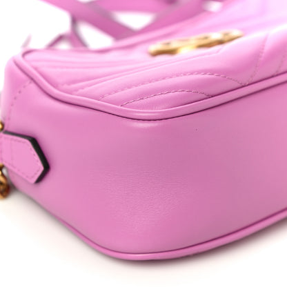 Gucci Calfskin Matelasse Small GG Marmont Chain Shoulder Bag Candy Mousse 10 of 11