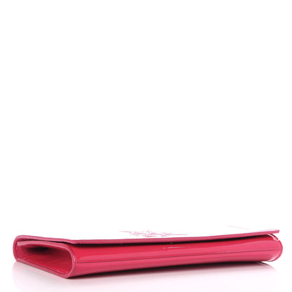 Saint Laurent Patent Large Belle De Jour Clutch Fuchsia 4 of 7