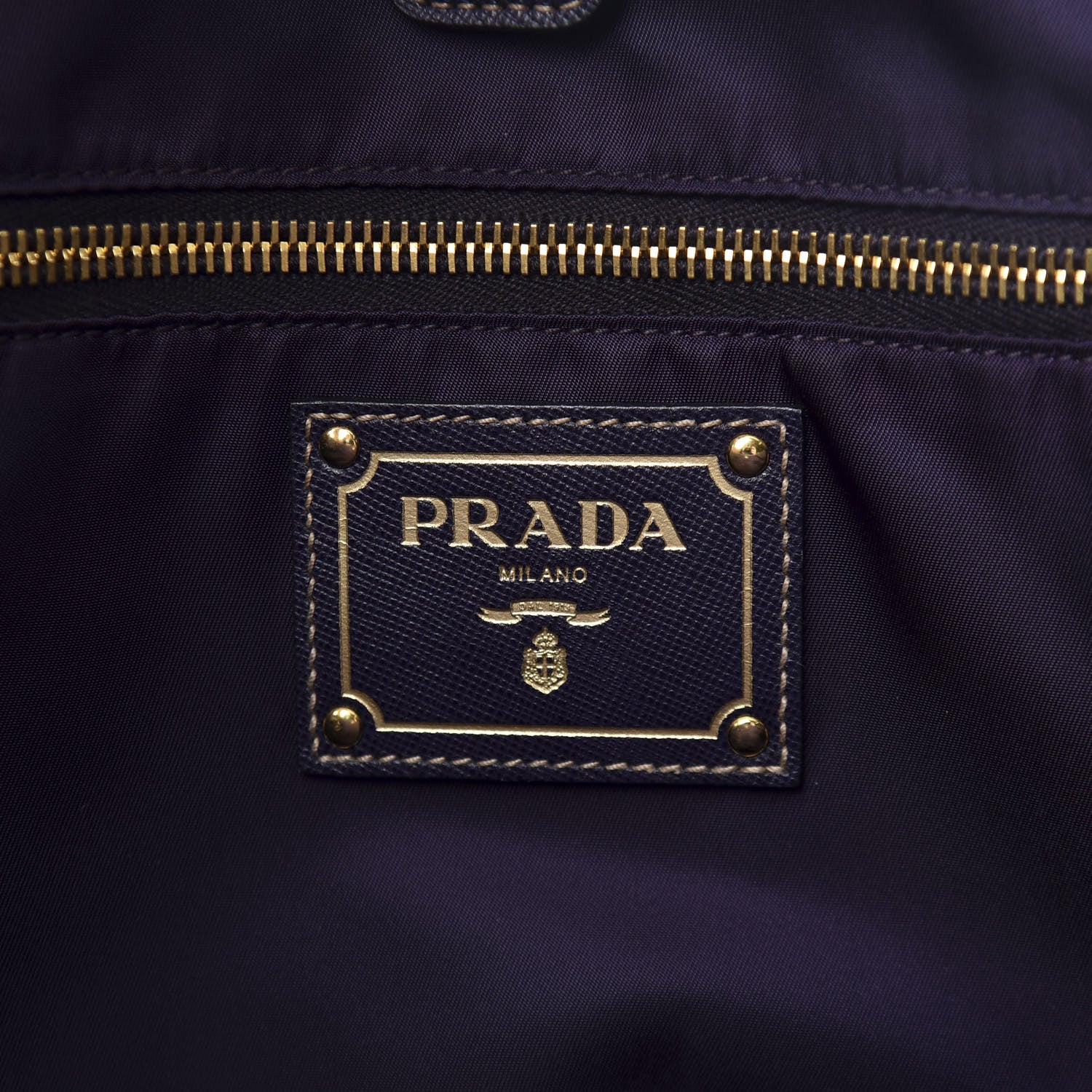 Prada Tessuto Nylon Saffiano Tote Purple 8 of 10