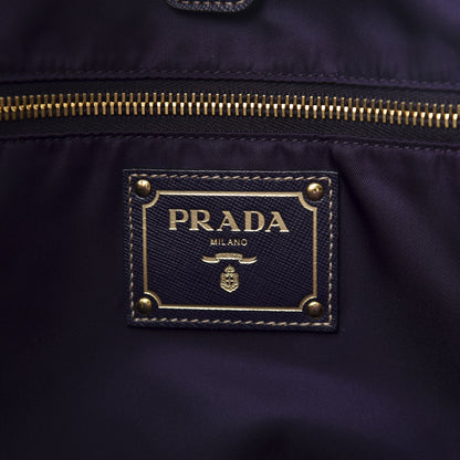 Prada Tessuto Nylon Saffiano Tote Purple 8 of 10