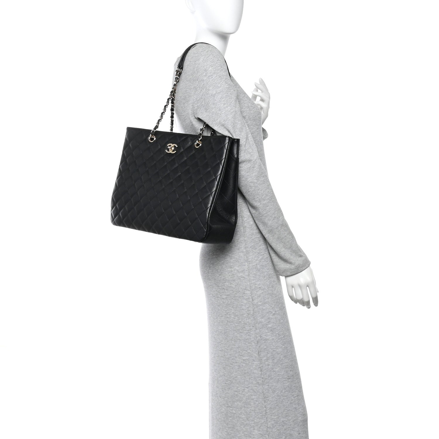 Chanel Caviar Quilted Large Shopping Tote Black 2 of 10