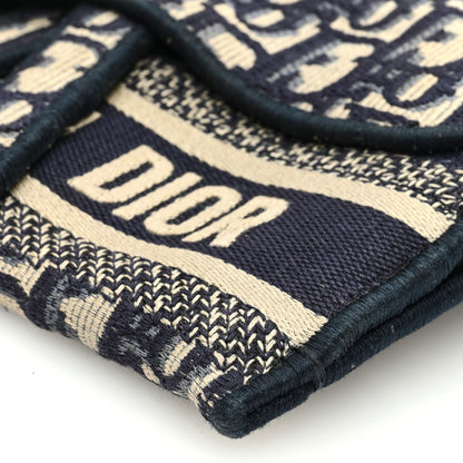 Christian Dior Oblique Slim Saddle Pouch Blue 10 of 11