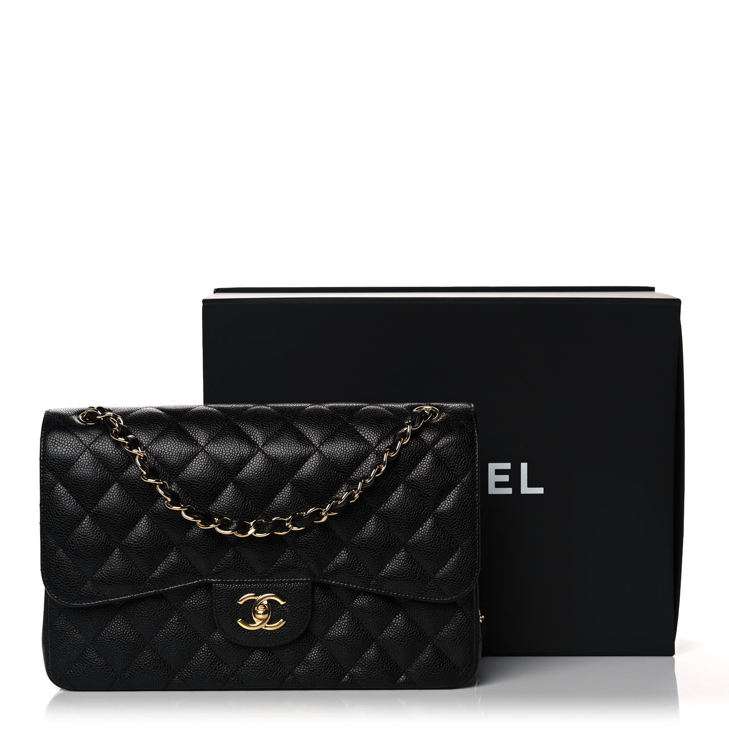 Chanel Caviar Quilted Jumbo Double Flap Black 12 of 12